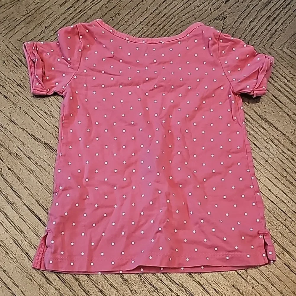 5T cotton polka dot shirt
